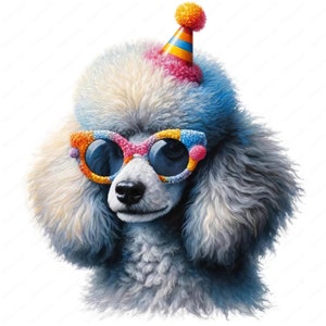 Funny Poodle Clipart | Whimsical Funny Poodle Clipart Bundle | 10 High-Quality Designs | Dog Art | Printables | Commercial Use