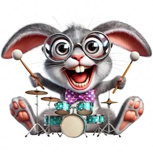 Clipart coniglietto stravagante / Pacchetto clipart adorabile coniglietto stravagante / 10 disegni di alta qualità / Arte animale carino / Stampabili / Uso commerciale