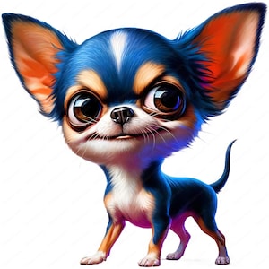 Imágenes prediseñadas de chihuahua divertido / Paquete de imágenes prediseñadas de chihuahua divertido y peculiar / 10 diseños de alta calidad / Arte canino / Imprimibles / Uso comercial