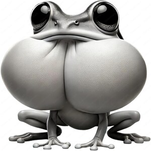 Quirky Frog Clipart: Funny Cartoon Amphibians (PNG & JPG Digital Download)