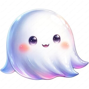 Cute Ghost Clipart Bundle | Halloween Art (Digital Download) image 6