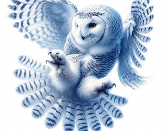 Arctic Owl Clipart | Snowy Owl Illustrations | 10 High-Quality Images | Winter Wildlife | Nature Clipart | Commercial Use