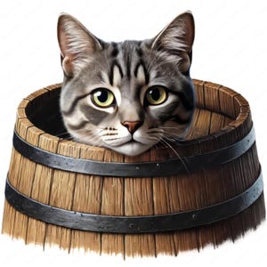 Clipart chat de ferme | Lot de cliparts animaux de la ferme | 10 modèles de haute qualité | Art animalier champêtre | Imprimables | Utilisation commerciale