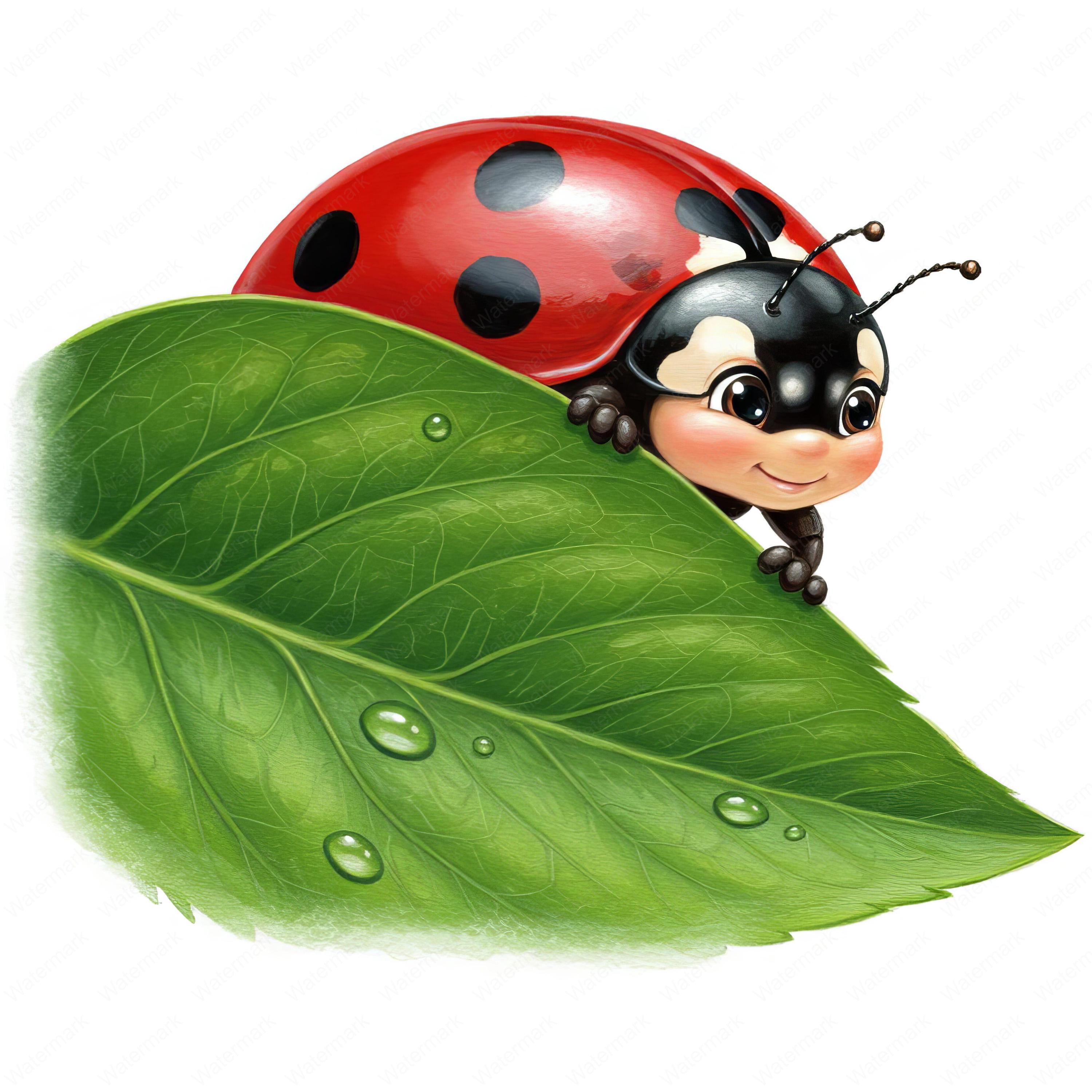 Watercolor Ladybug Clipart | PNG Bundle (digital Download - Etsy