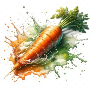 Carrot Clipart | Vibrant Carrot Clipart Bundle | 10 High-Quality Designs | Vegetable Art | Printables | Commercial Use