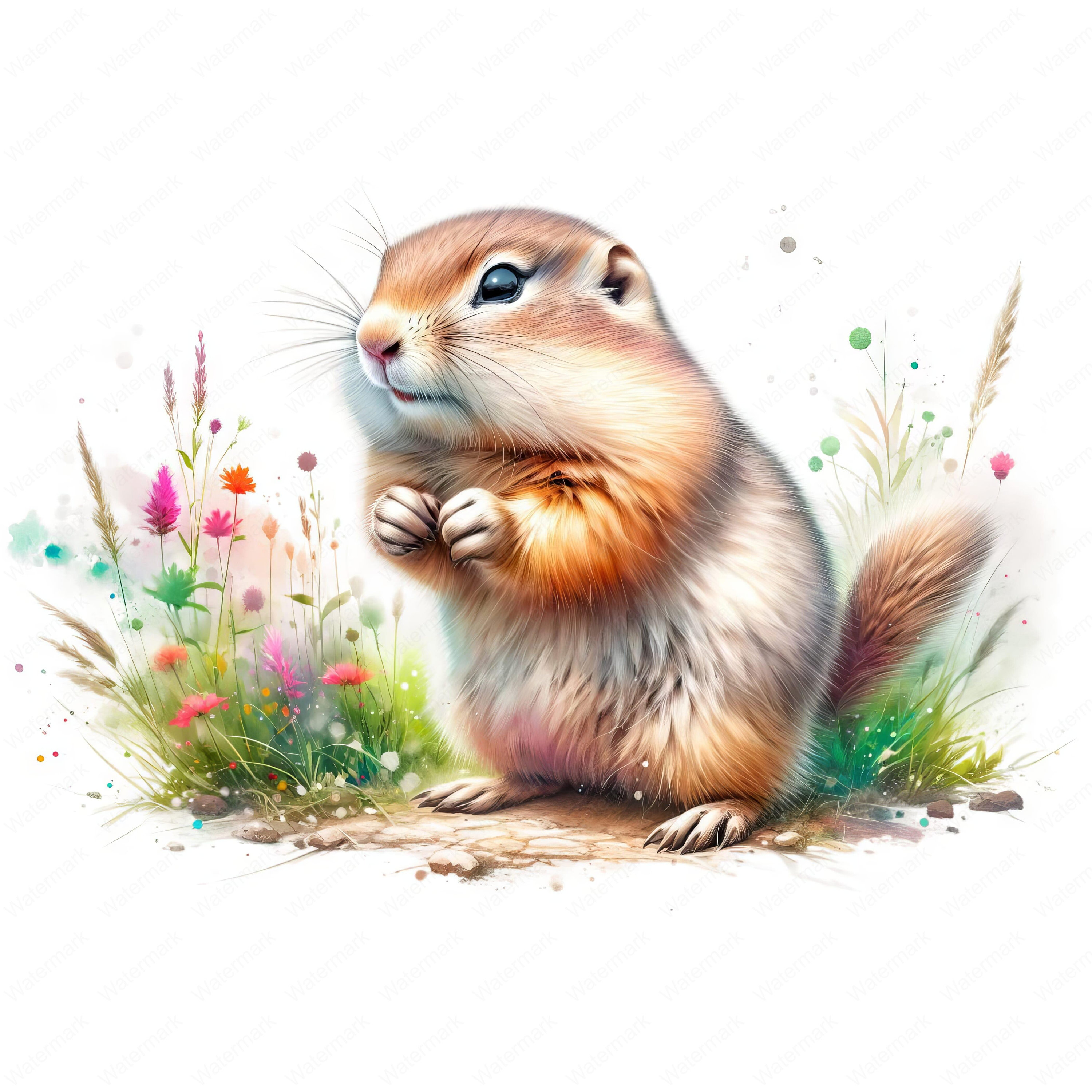 Cute Gopher Clipart Bundle | Wildlife Art Printables (commercial Use ...