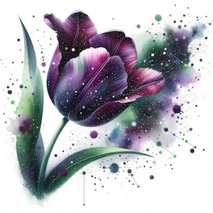 Elegante tulp clipart | Verfijnde tulp clipartbundel | 10 hoogwaardige ontwerpen | Bloemsierkunst | Afdrukbare items | Commercieel gebruik