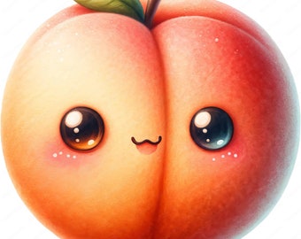 Peach Clipart Bundle | Fruit Theme Art (Digital Download)