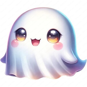 Cute Ghost Clipart Bundle | Halloween Art (Digital Download) image 3