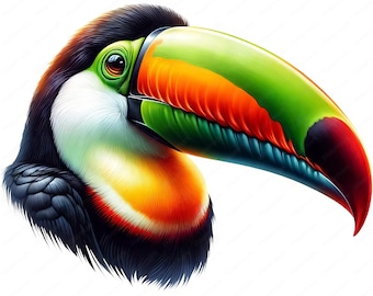 Toucan Clipart Bundle | Tropical Bird Designs (Digital Download)