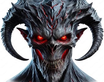 Dark Demon Clipart Bundle | Gothic druckbare Kunst (Digitaler Download)