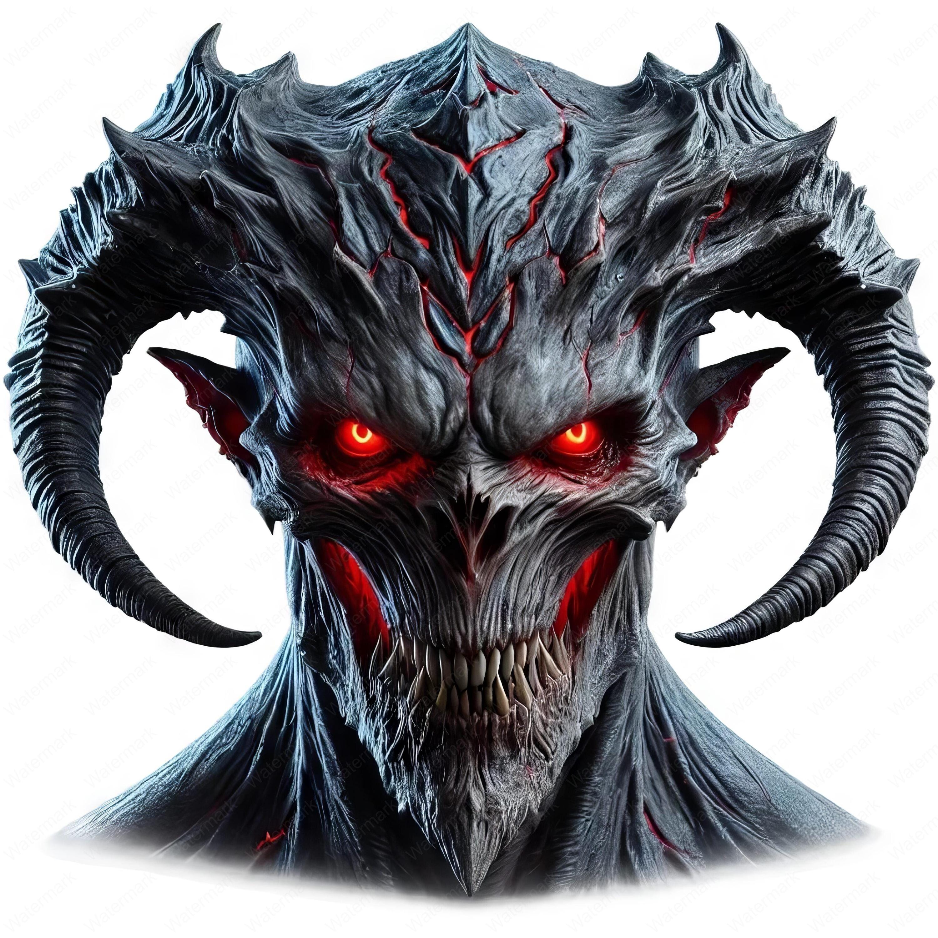 Dark Demon Clipart Bundle | Gothic Printable Art (digital Download