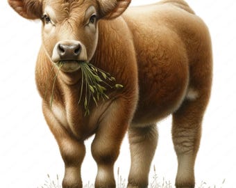 Bauernhof-Kuh-Clipart-Paket: Ländliche Tierkunst (Digitaler Download)