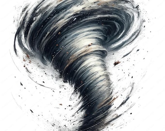 Paquete de imágenes prediseñadas de tornados / Arte meteorológico dinámico (descarga digital)