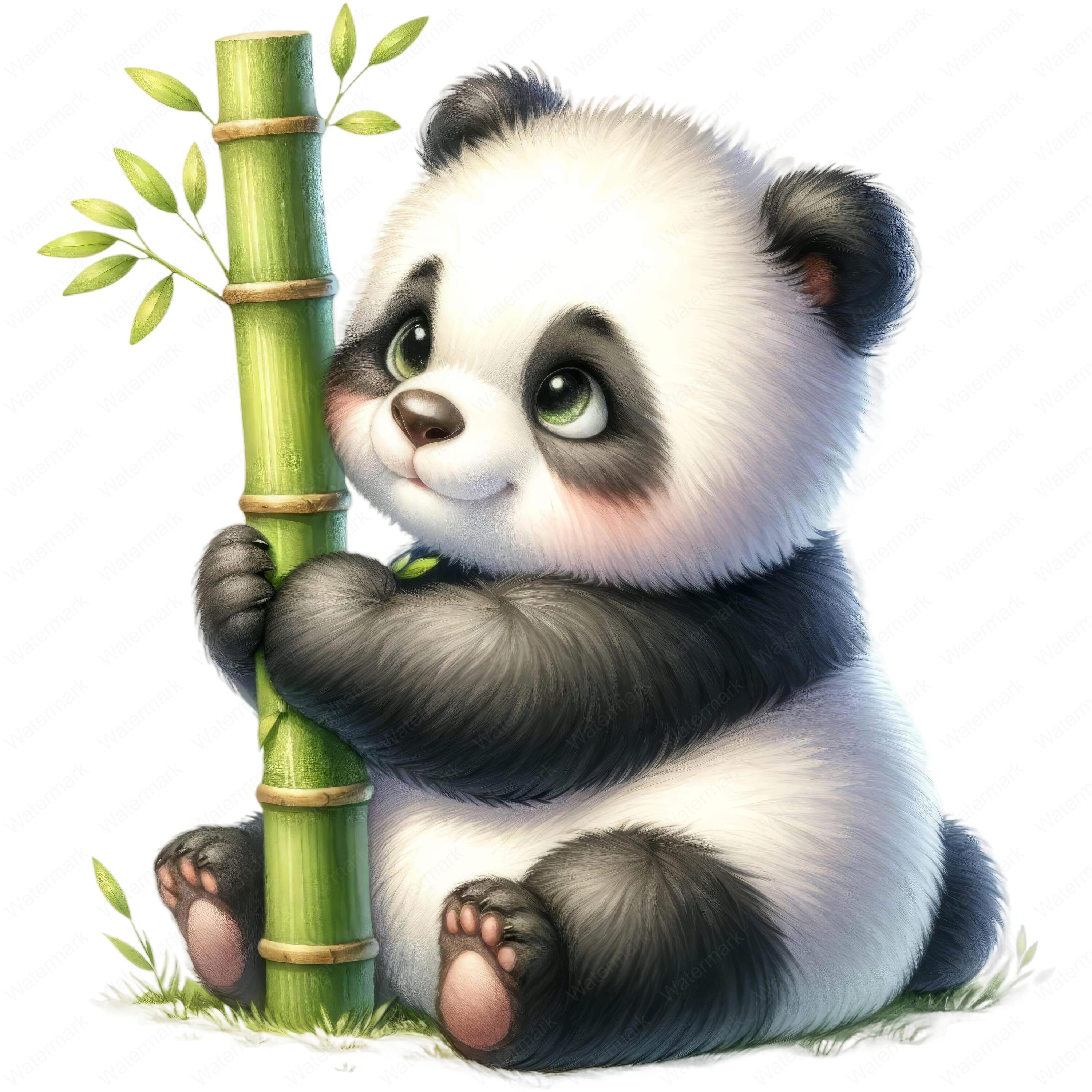 Cute Panda Clipart Bundle | Nursery Art Printables (digital Download ...