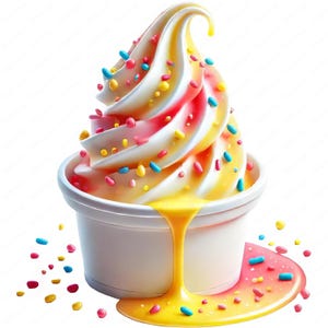 Clipart di gelato / Pacchetto di clipart di gelato dolce / 10 design di alta qualità / Arte di dessert / Materiali stampabili / Uso commerciale