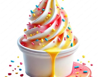 Clipartbundel zoet ijs | Printables dessertkunst (digitale download)