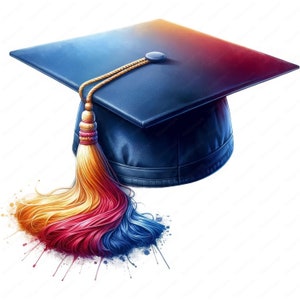 Graduierung Hut Clipart | Feierlicher Abschluss Hut Clipart Bundle | 10 hochwertige Designs | Kunstpädagogik | Drucksachen | Kommerzielle Nutzung