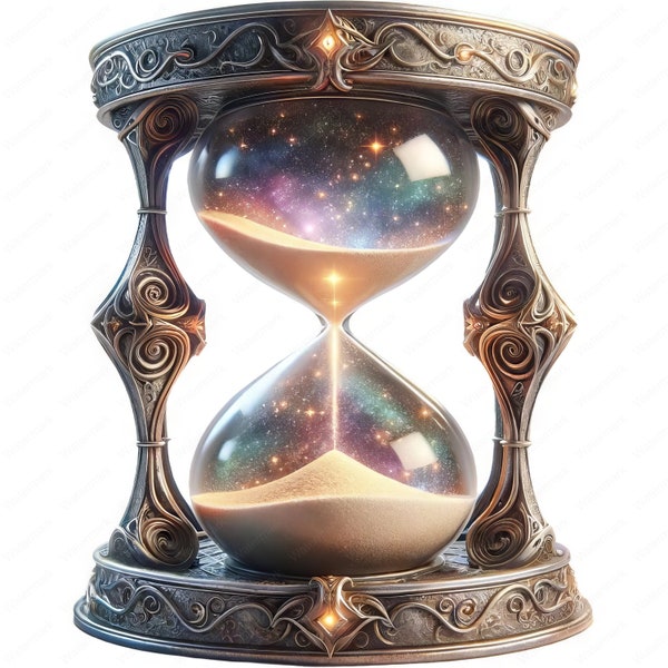 Magical Sand Timer Clipart | Enchanting Sand Timer Clipart Bundle | 10 High-Quality Images | Fantasy Art | Printables | Commercial Use