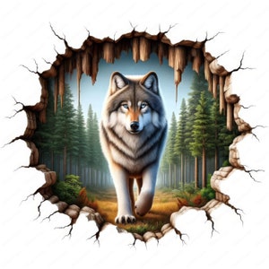 Wolf-clipart | Dynamische 3D Wolf-clipartbundel | 10 hoogwaardige ontwerpen | Natuurkunst | Afdrukbare items | Commercieel gebruik