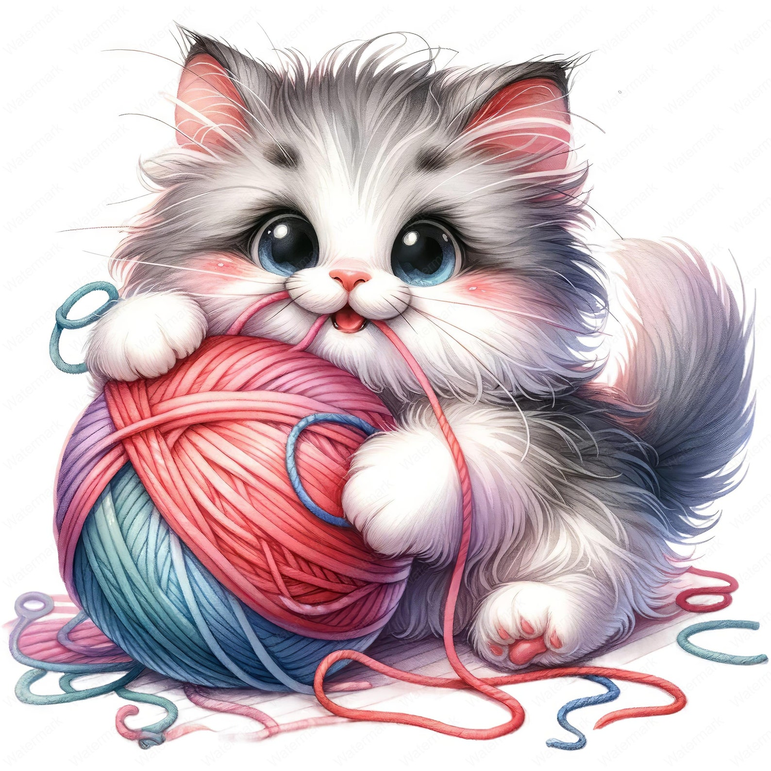 Playful Cat Clipart Charming Playful Cat Clipart Bundle 10 High-quality ...