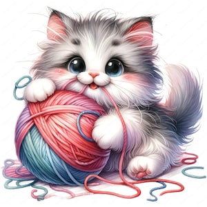 Playful Cat Clipart | Charming Playful Cat Clipart Bundle | 10 High-Quality Designs | Pet Art | Printables | Commercial Use