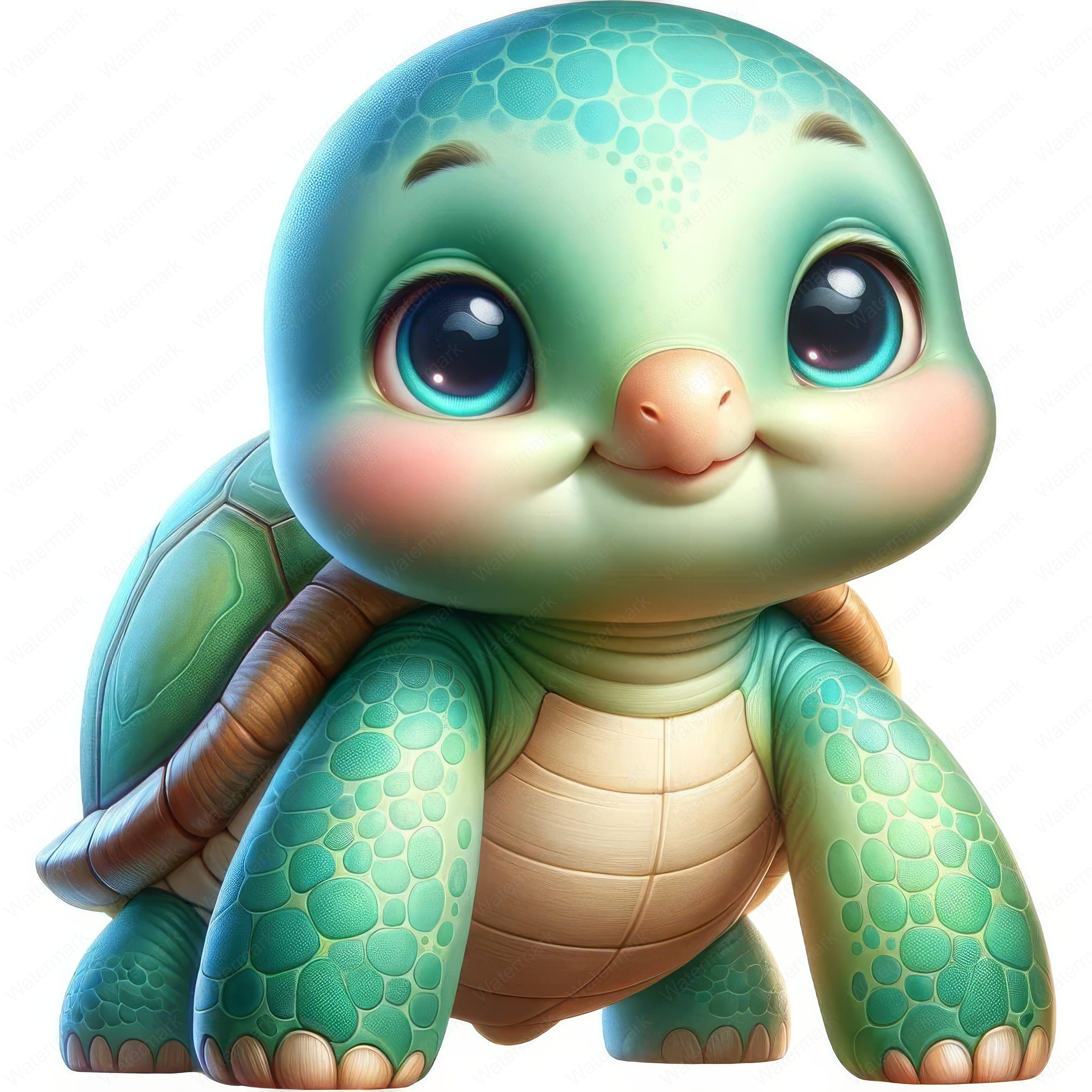 Magic Greetings - Adorable Carte Bébé Tortue - Carte Vidéo, image size:3000x3000