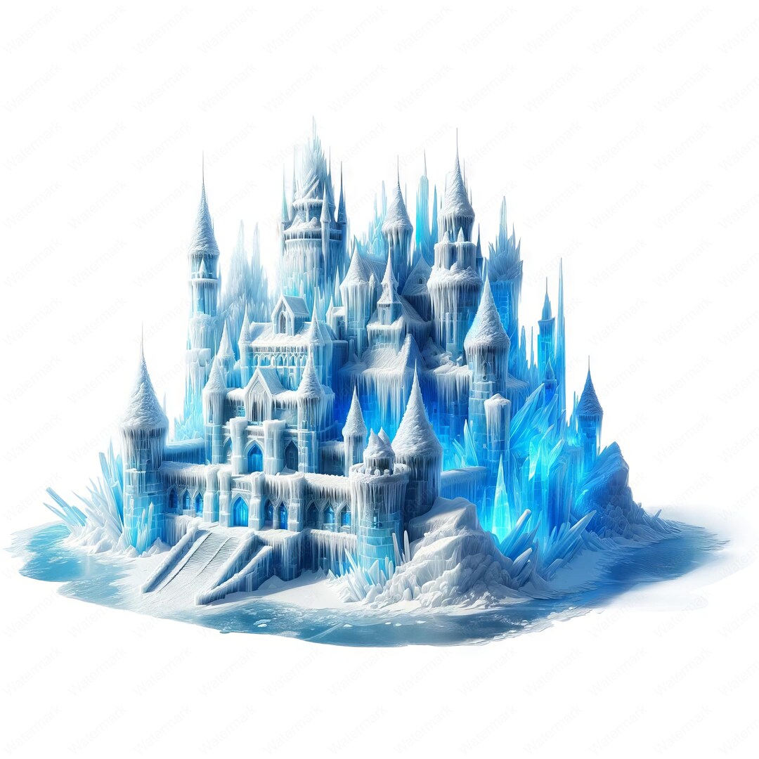 Ice Castle Clipart Magical Ice Castle Bundle 10 High-quality Images