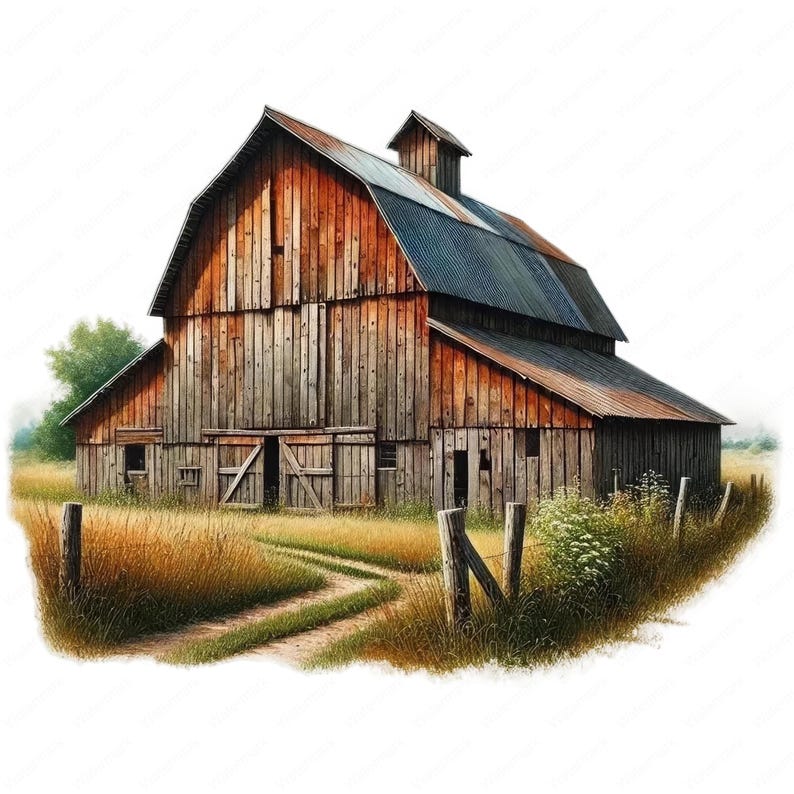 Rustic Barn Clipart Bundle: Vintage Farm Art (digital Download) - Etsy