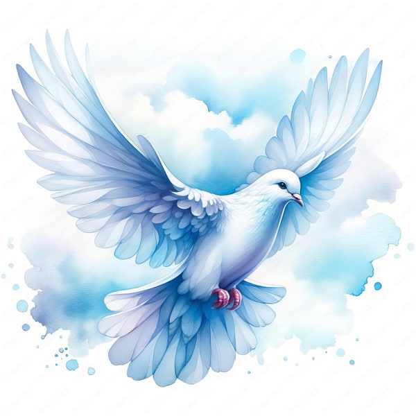 Dove Clipart | Serene Dove Clipart Bundle 01 | 10 High-Quality Designs | Peace Theme Art | Printables | Commercial Use