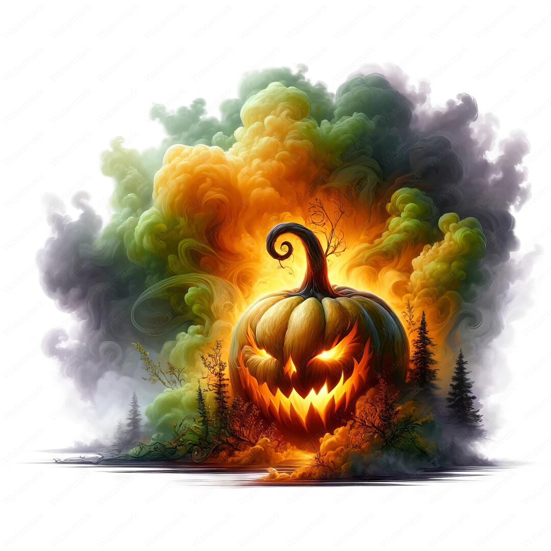 Spooky Pumpkin Clipart | Eerie Spooky Pumpkin Clipart Bundle | 10 High ...
