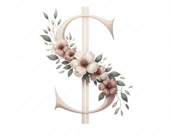 Elegant Floral Letters U to Z and Symbols | 10 High-quality
