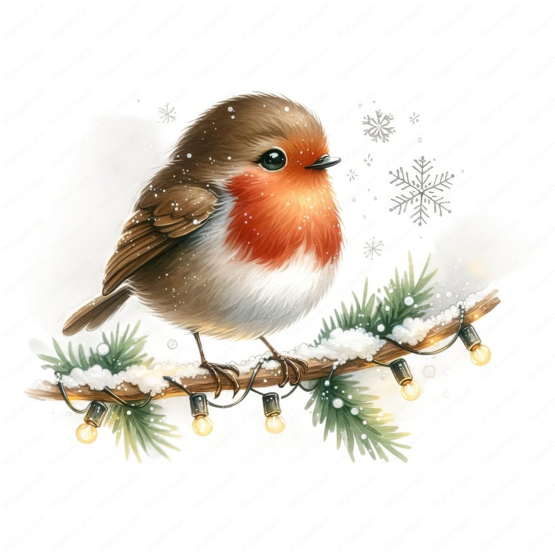 Christmas Robin Clipart Bundle: Holiday Designs (digital Download) - Etsy