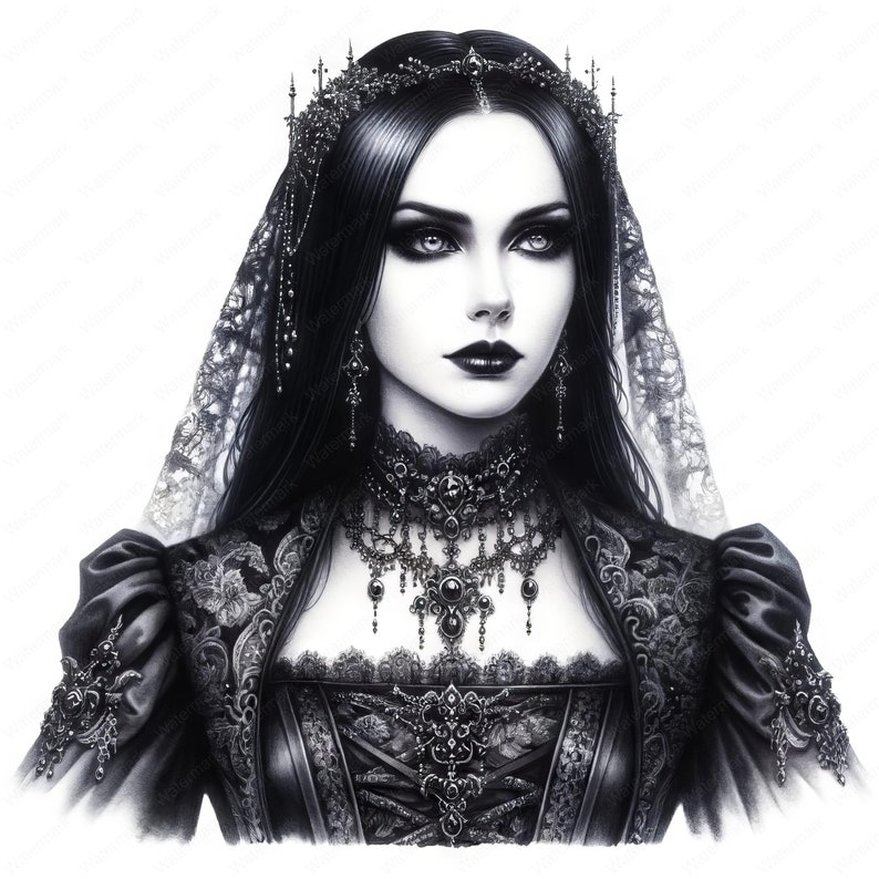 Gothic Princess Clipart Bundle: Fairy Tale Art (digital Download) - Etsy