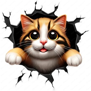 Clipart drôle de chat | Lot de cliparts 3D hilarants et chats rigolos | 10 modèles de haute qualité | Animaux de compagnie | Imprimables | Utilisation commerciale