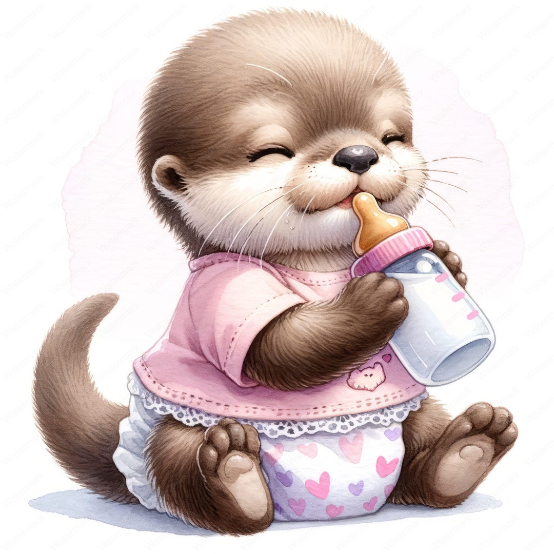 Baby Otter Clipart Clipart Bundle 10 Adorable Images Animal Art Crafts