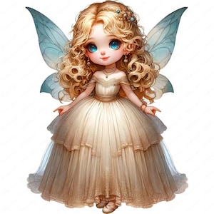 Fairy Girl Clipart | Adorable Fairy Girl Clipart Bundle | 10 High-Quality Designs | Fantasy Fashion Art | Printables | Commercial Use