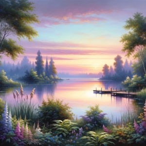 Landschaft Clipart | Landschaft Digitales Papier | Serene Designs | Vielseitige Kunst | Für kommerziellen und persönlichen Gebrauch