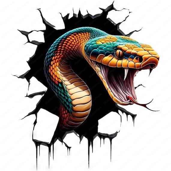 3D Snake Clipart | Reptile Art, High-Quality Designs (Digital Download)