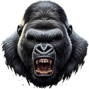 Wütend Gorilla Clipart | Heftiges böses Gorilla Clipart Bundle | 10 hochwertige Designs | Dschungel Tier Kunst | Drucksachen | Kommerzielle Nutzung