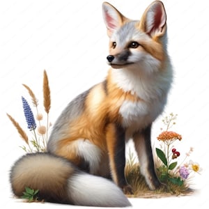 Kit renard mignon Clipart | Adorable ensemble mignon de cliparts de renard | 10 modèles de haute qualité | Art de renard | Imprimables | Utilisation commerciale