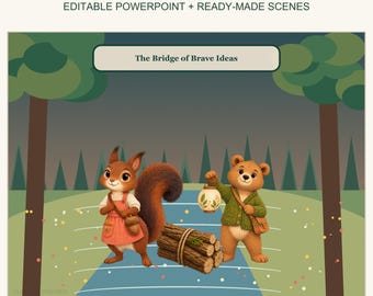 Forest Friends Story Builder Kit, Classroom SEL Clipart, Editable PowerPoint Templates (Digital Download)