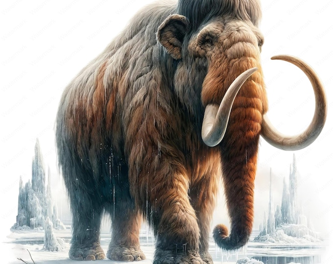 17 Woolly Mammoth Clipart | Majestic Ice Age Animal Illustrations for ...