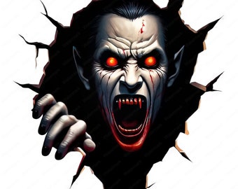 Terrifying Vampire Clipart Bundle: Gothic Art Designs (Digital Download)