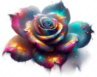 Ethereal Rose Clipart Bundle: Dreamy Floral Art (Digital Download)