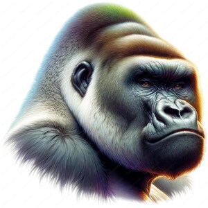 Silverback Gorilla Clipart | Mighty Silverback Gorilla Clipart Bundle | 10 High-quality Designs ...