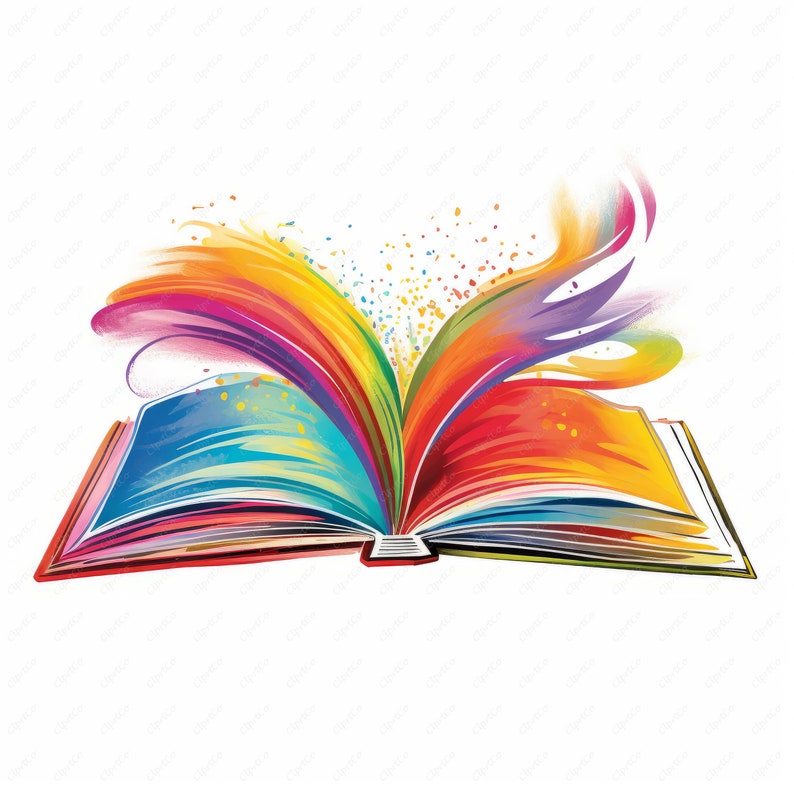 Open Book Clipart 10 High-Quality Images Wall Art Paper image 1