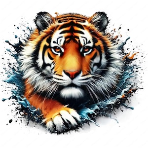Tiger Clipart | Dynamic Tiger Clipart Bundle | 10 High-Quality Designs | Animal Art | Printables | Commercial Use