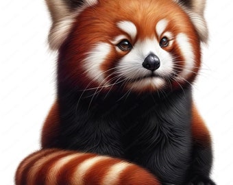 Rote-Panda-Clipart-Paket: Waldtier-Kunst, kommerzielle Nutzung (digitaler Download)