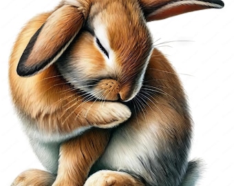 Farm Rabbit Clipart Bundle: Country Animal Art (Digital Download)
